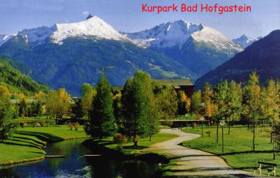 kurpark, bad hofgastein, alpen, parklandschaft, fluss, berge, natur, österreich