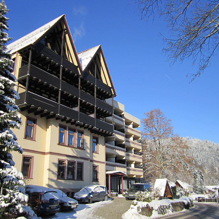 hotel in bad wildbad, winter, schnee, schwarzwald, ferien, unterkunft, kurort
