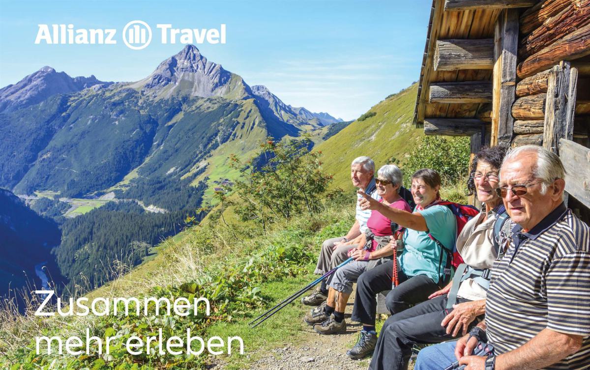 Headerbild der Allianz Reiseversicherung für sorgenfreie Reisen allianz, reiseversicherung, header, sicherheit, urlaub, senioren, reisen, schutz, vorsorge, logo