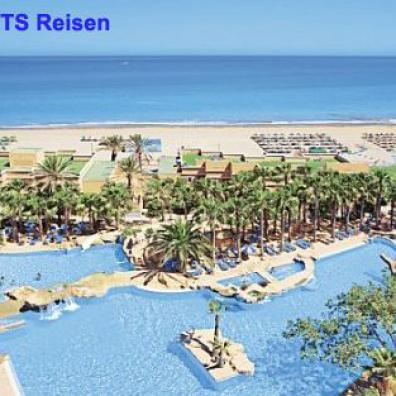 roquetas de mar, playacapricho, hotel, spanien, awo, seniorenreisen, pool, palmen, strandnähe