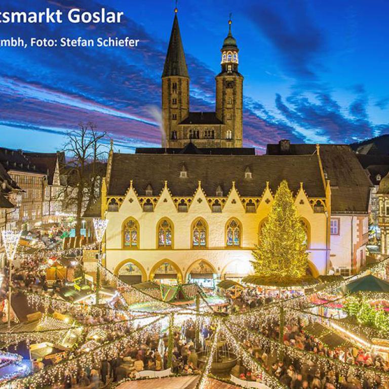 goslar, weihnachtsmarkt, weihnachtswald, marktplatz, harz, niedersachsen, festlich